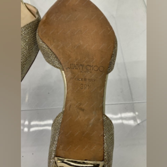 Jimmy Choo glitter gold Esther 60 size 39.5 - Picture 7 of 9